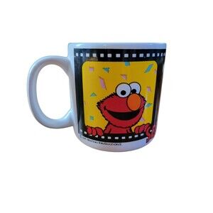 Vintage Sesame Place Jim Henson Productions Elmo Big Bird Cookie Monster Mug